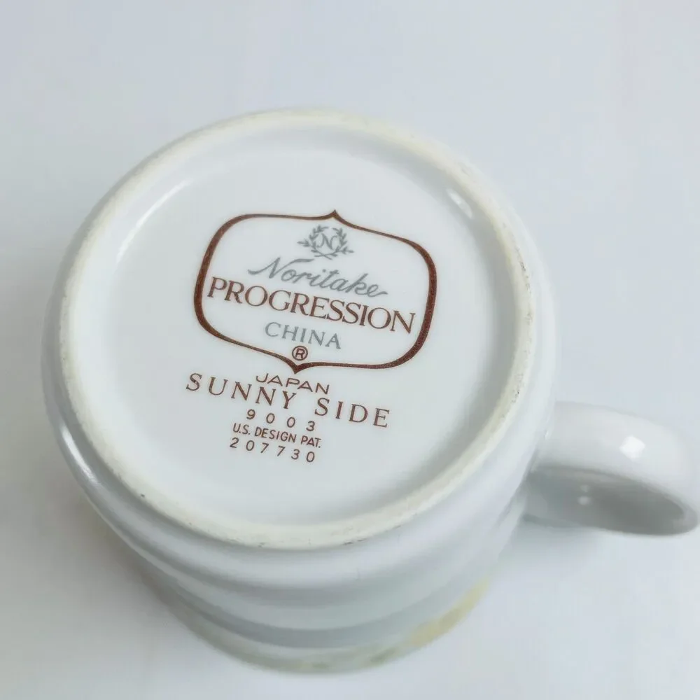 Noritake Progression Sunny Side 9003 Coffee Cups Set of 3 Vintage MCM Japan 1970